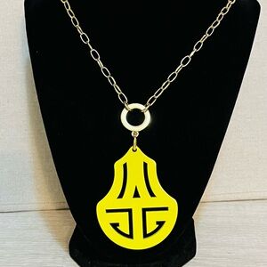 Zenzii Unique Green Acrylic Necklace